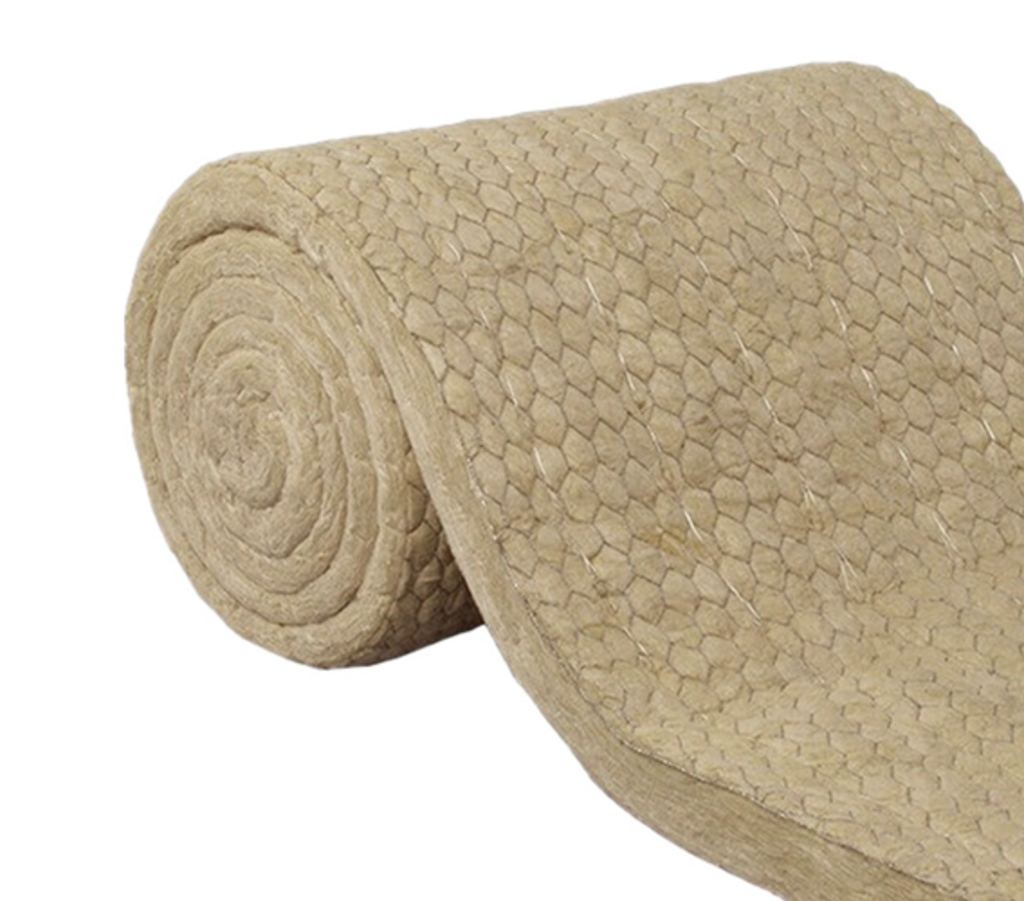 ROCK WOOL BLANKET C/W MESH 2" THICK X 1 MTR WIDE X 5 MTR LONG