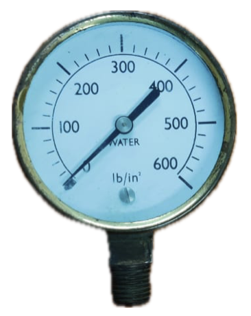 PRESSURE GAUGE 2-1/2" 600PSI 1/4" BOTTOM UK