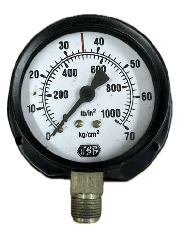 PRESSURE GAUGE 2-1/2" 70BAR/1000PSI 3/8" BOTTOM FGB
