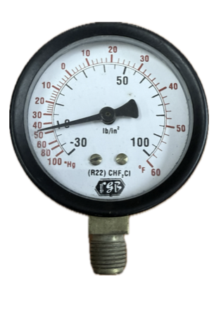 PRESSURE GAUGE 2-1/2" 30INHG-100PSI 1/4" BOTTOM AMMONIA FGB