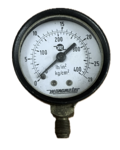 PRESSURE GAUGE 2" 28BAR/400PSI 1/8" BOTTOM MANOMETER