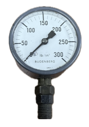 PRESSURE GAUGE 2" 300PSI 1/8" BOTTOM BUDENBERG
