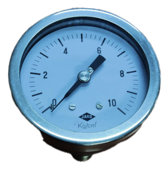 PRESSURE GAUGE 4" SS 10BAR 1/2" BACK GLYCERINE JAKO