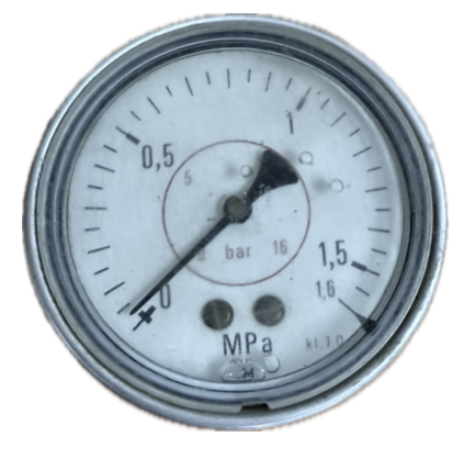 PRESSURE GAUGE 4" SS 16BAR/1.6MPA 1/2" BACK GLYCERINE SMF