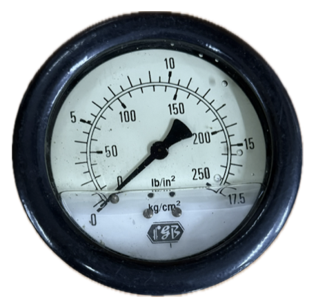 PRESSURE GAUGE 4" 16BAR/250PSI 1/2" BACK GLYCERINE FGB