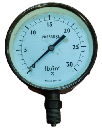 PRESSURE GAUGE 4" 30PSI 3/8" BOTTOM UK