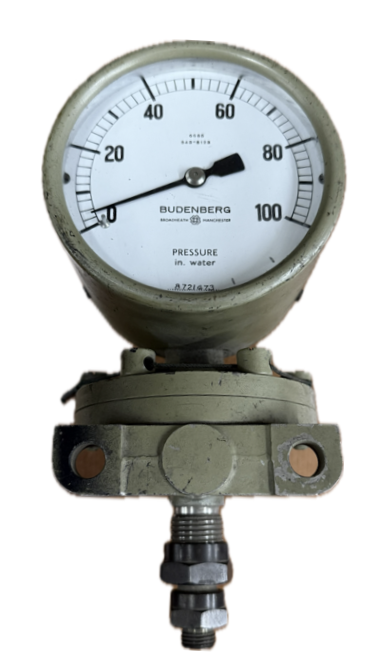 PRESSURE GAUGE 4" 100PSI 1/2" BOTTOM BUDENBERG