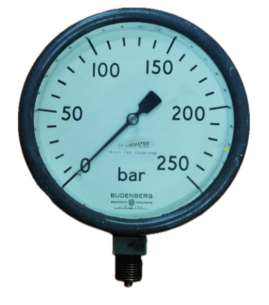 PRESSURE GAUGE 6" 250BAR 1/2" BOTTOM BUDENBERG