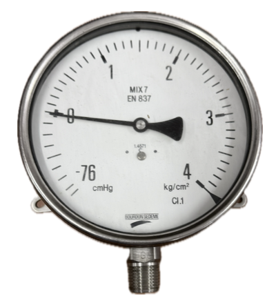 PRESSURE GAUGE 6" SS 4BAR 1/2" BOTTOM BOURDON
