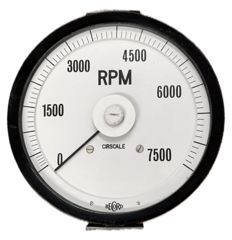 TACHOMETER 10" RECORD 0-7500 RPM