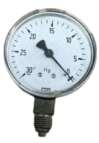 VACUUM GAUGE 2-1/2" 0 IN HG,-30 IN HG 1/4" BOTTOM CONNECTION WIKA