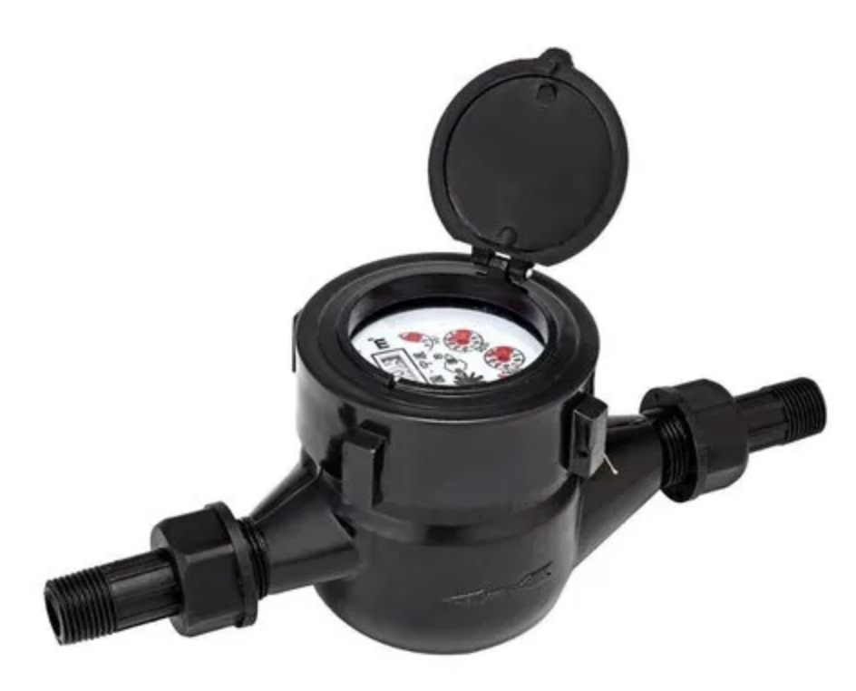 WATER METER 1/2" PVC THREADED