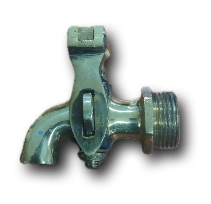 BIB TAP 1" LOCKABLE BRASS