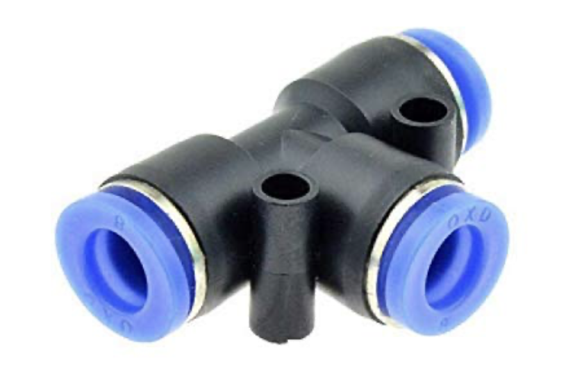 PU TEE 10MM BRASS TYPE