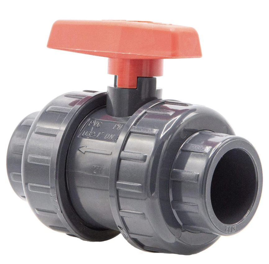 PVC BALL COCK 1" UNION TYPE