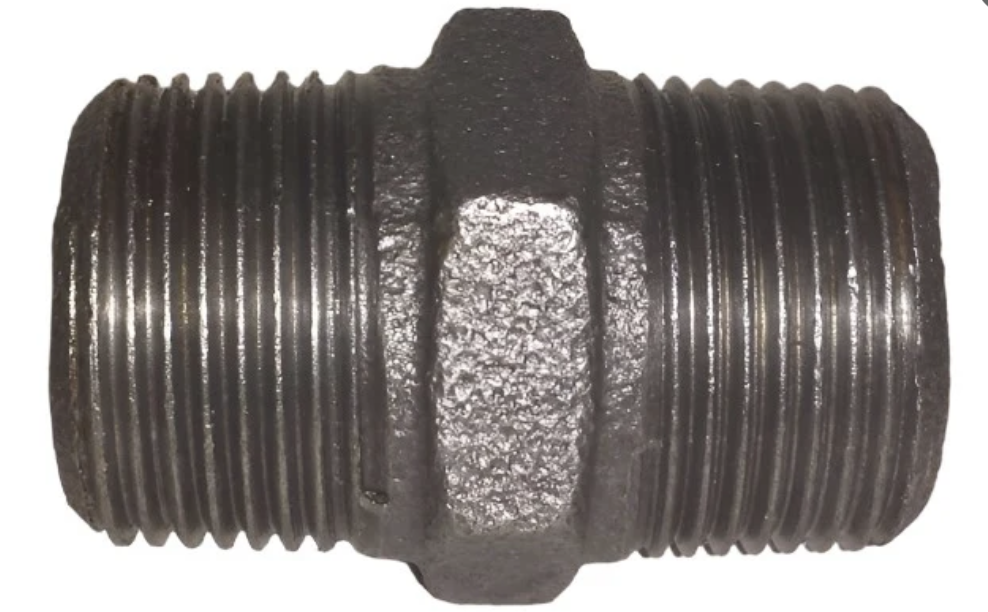 STEAM HEX NIPPLE 4"