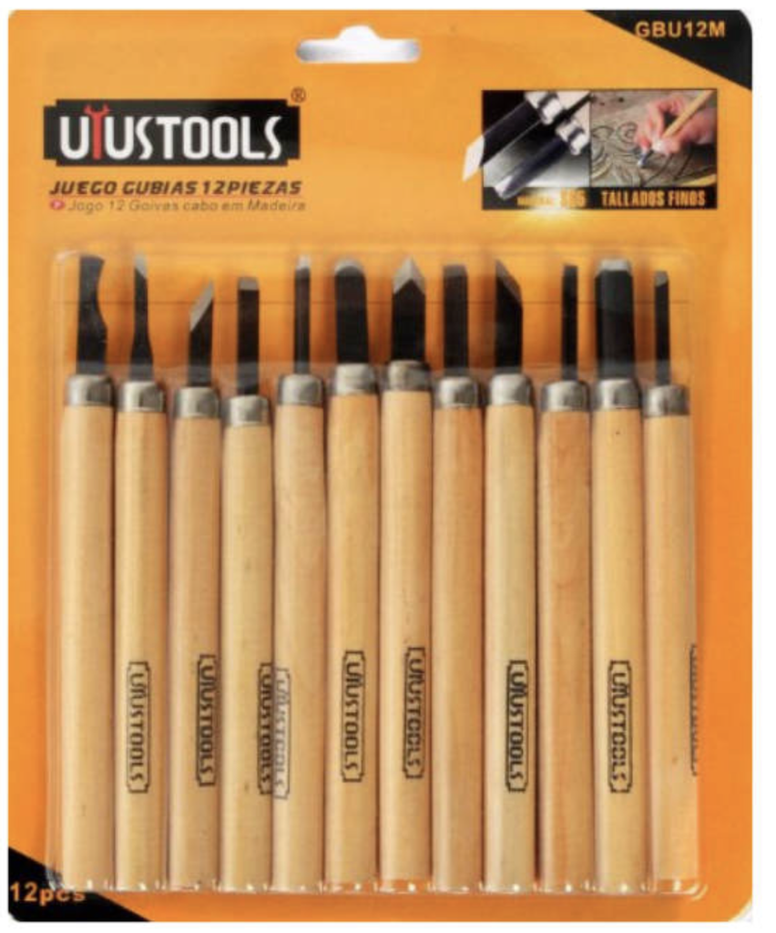 12PC CARVING CHISEL GBU12M UYUS