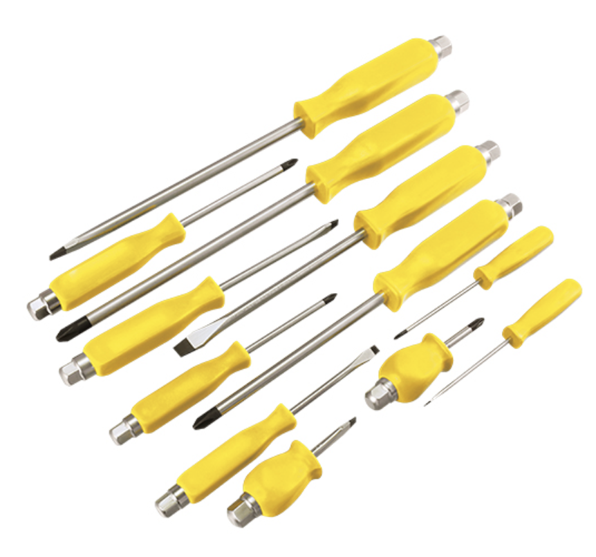 12PC GO-THROUGH SCREWDRIVER SET 3-8MM, PH0-2 DEG12AU UYUS