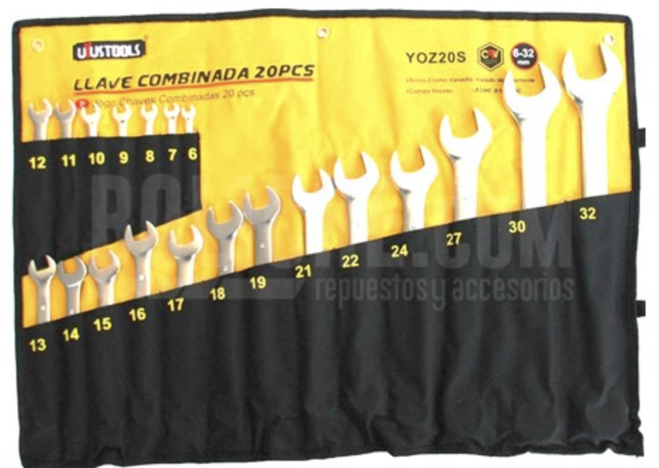 20PC COMBINATION SPANNER SET 6-32MM YOZ020S UYUS