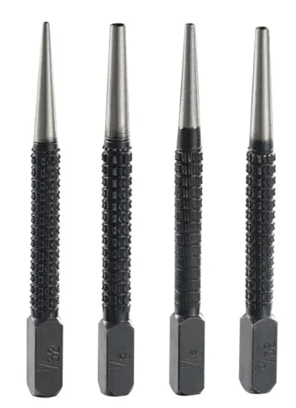 4PC NAIL PUNCH SET 1/32", 1/16", 3/32", 1/8" CTP401 UYUS