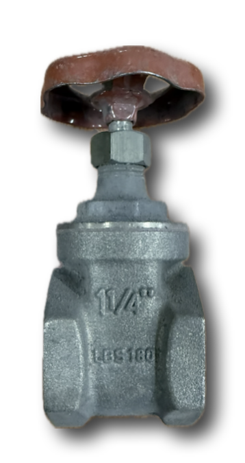 GATE VALVE 1-1/4" BRASS CHINA THREADED