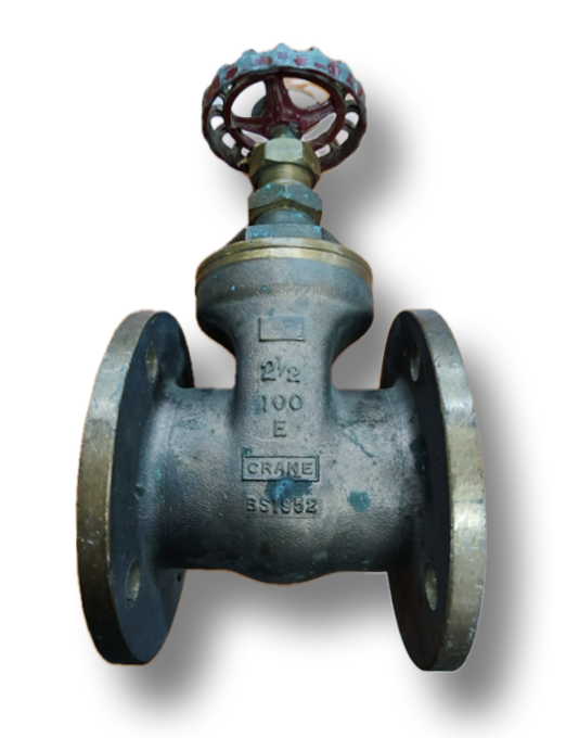 GATE VALVE 2-1/2" CRANE FLANGED TABLE E MODEL D160 BRONZE 