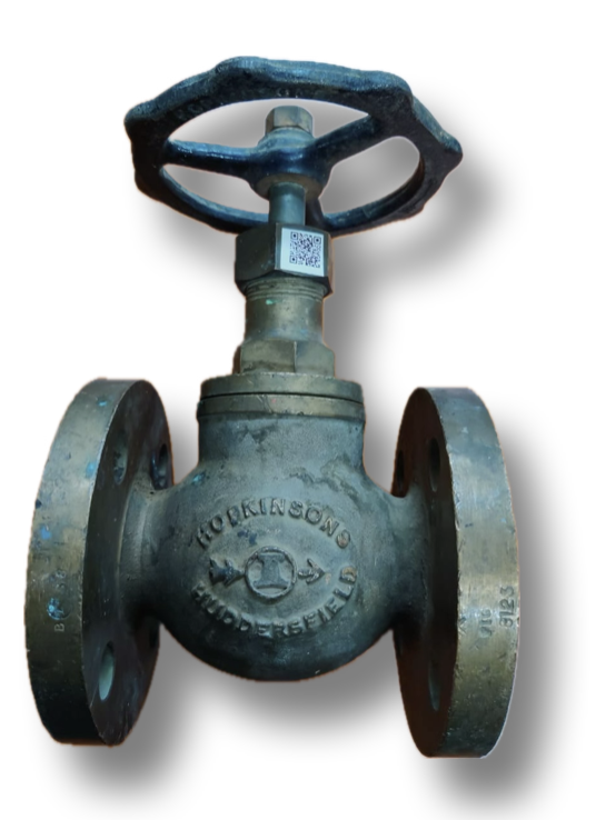 GLOBE VALVE 1-1/4" BRONZE HOPKINSONS CL300 FLANGED