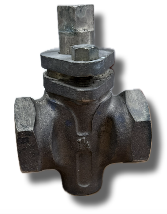 PLUG VALVE 1-1/4" 2 WAY THREADED HATTERSLEY