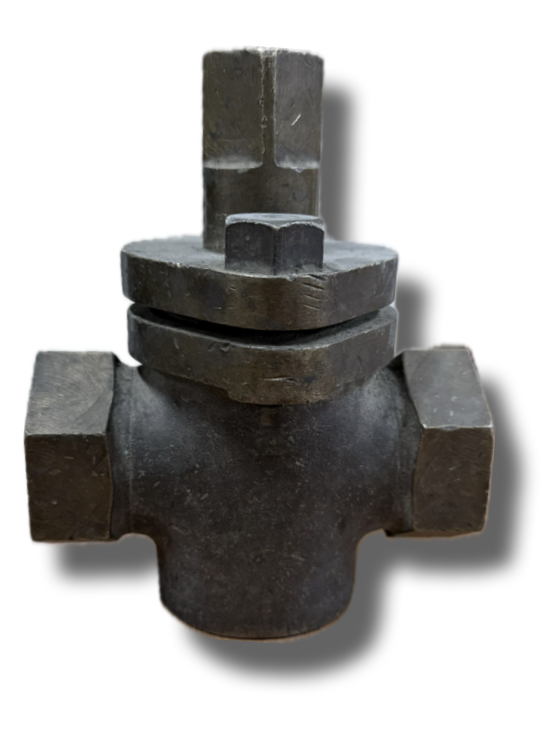 PLUG VALVE 1-1/4" 2 WAY THREADED HEAVY DUTY