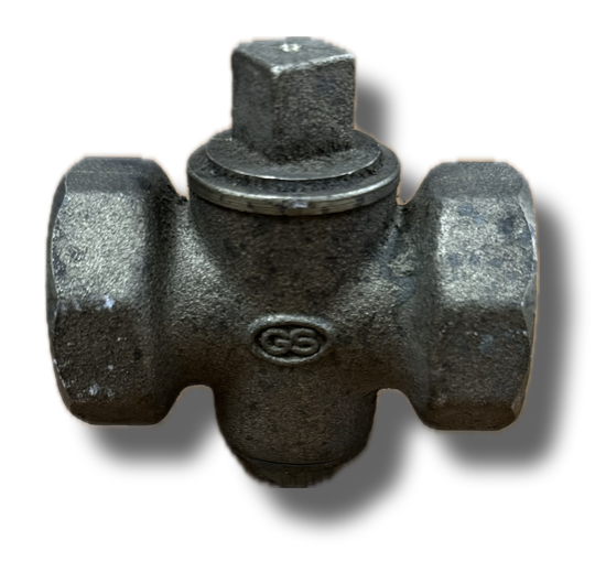PLUG VALVE 3/4" 2 WAY THREADED GS