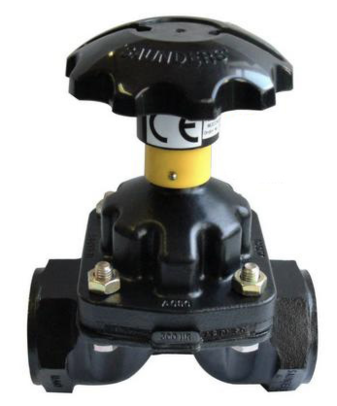 SAUNDERS VALVE 1-1/2" THREADED PLASTIC HANDLE
