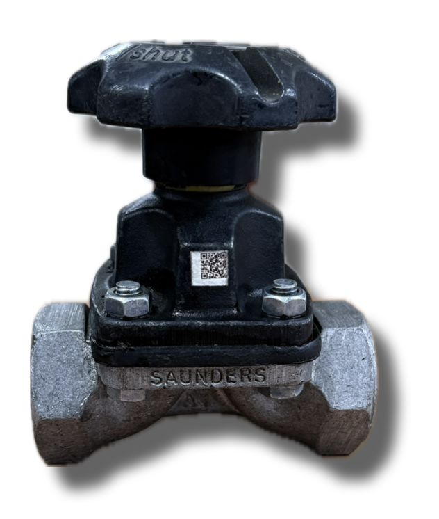 SAUNDERS VALVE 1" THREADED ALUMINIUM 