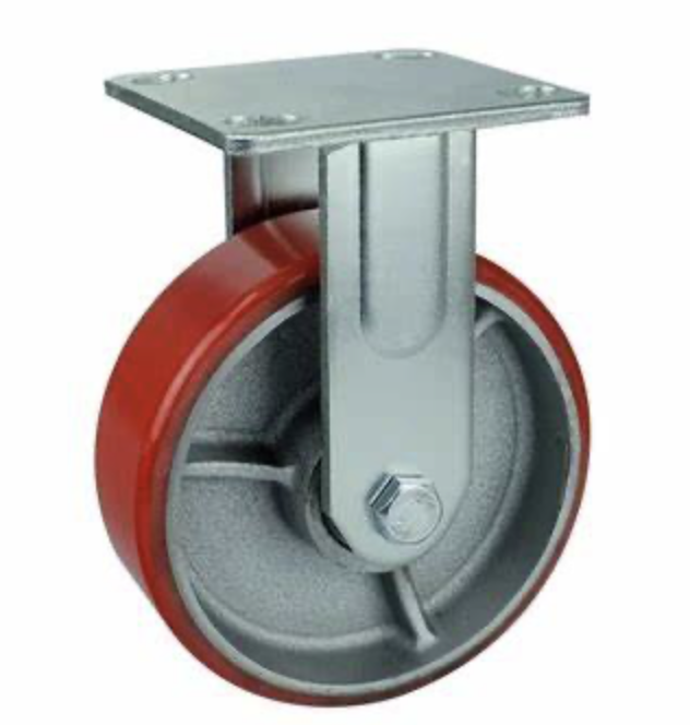 CASTOR WHEEL FIXED 2" RED