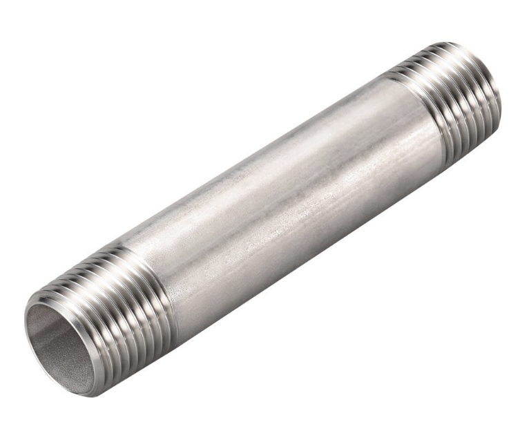 SS BARREL NIPPLE 1/8" LONG