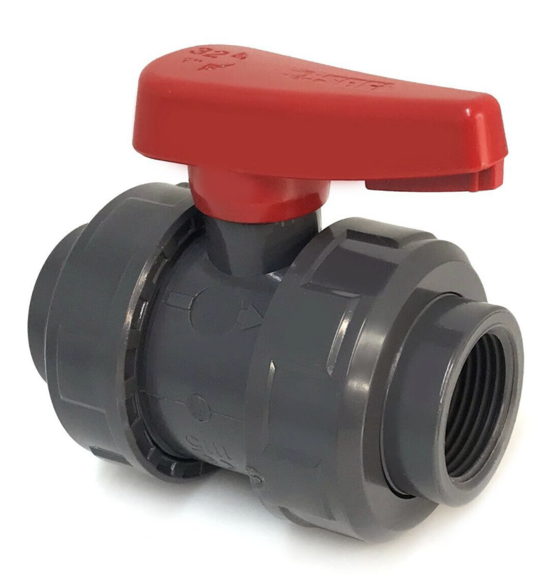 PVC BALL COCK 2-1/2" UNION THREADED PRESSURE