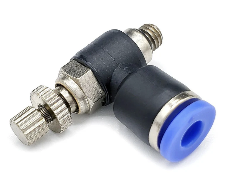 PU FLOW CONTROL VALVE ANGLE TYPE 6MM X 1/4"