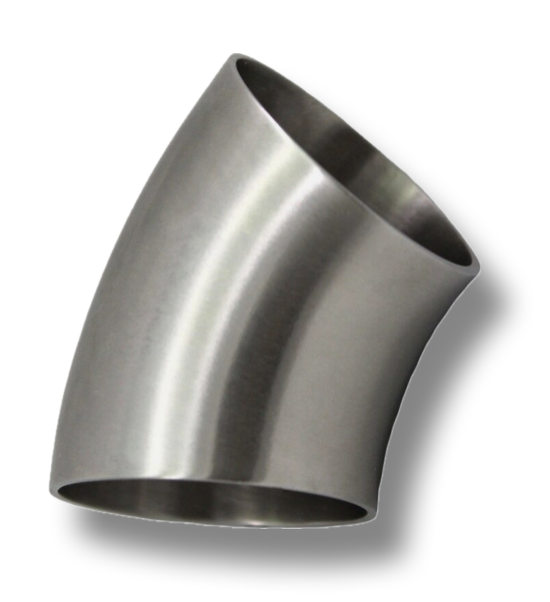 SS ELBOW 4" TUBE TYPE 45°