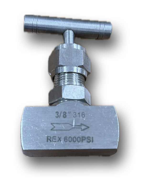 SS NEEDLE VALVE 3/8" REX