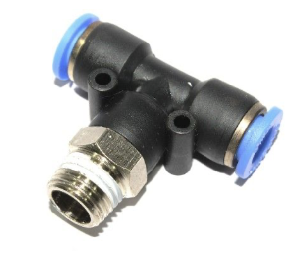PU MALE TEE CONNECTOR 10MM X 1/4"