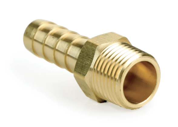 BRASS HOSE TAIL 1/8" MALE X 1/4" TAIL