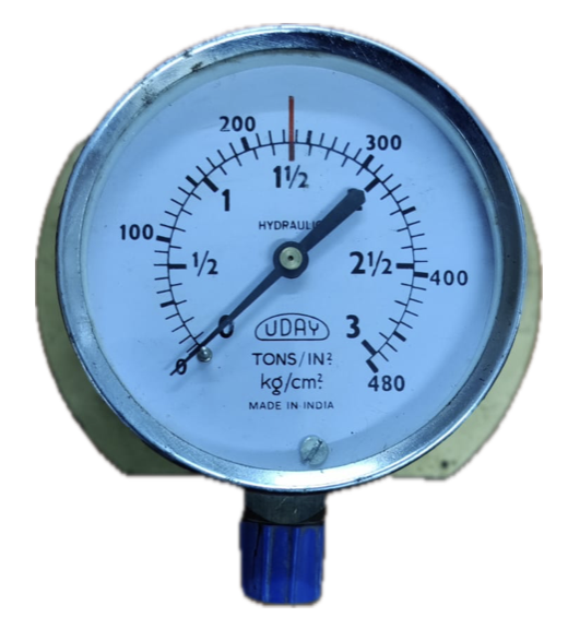 PRESSURE GAUGE 4" 480BAR 3/8" BOTTOM UDAY