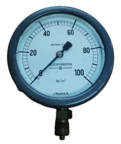 PRESSURE GAUGE 4" 100PSI 3/8" BOTTOM GLYCERINE BUDENBERG