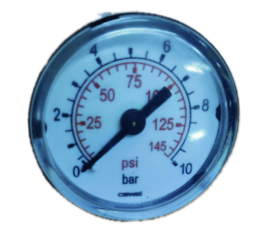 PRESSURE GAUGE 1-1/2" 10BAR/145PSI 1/8" BACK CEWAL