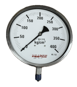 PRESSURE GAUGE 10" SS 400BAR 1/2" BOTTOM WAREE GLYCERINE