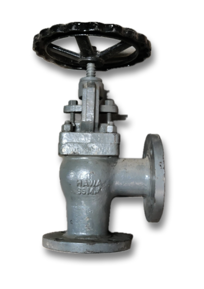 ANGLE GLOBE VALVE 1" FLANGED CAST IRON  PN16 HAWA