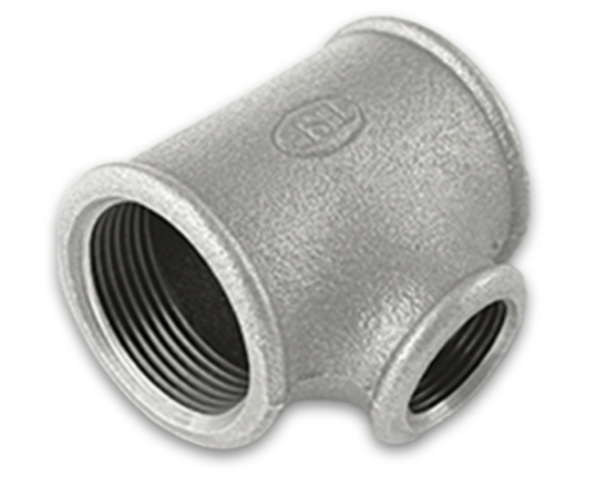 GI REDUCING TEE 4" X 1"