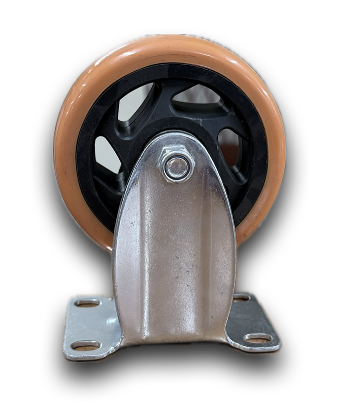 CASTOR WHEEL FIXED 4" ORANGE