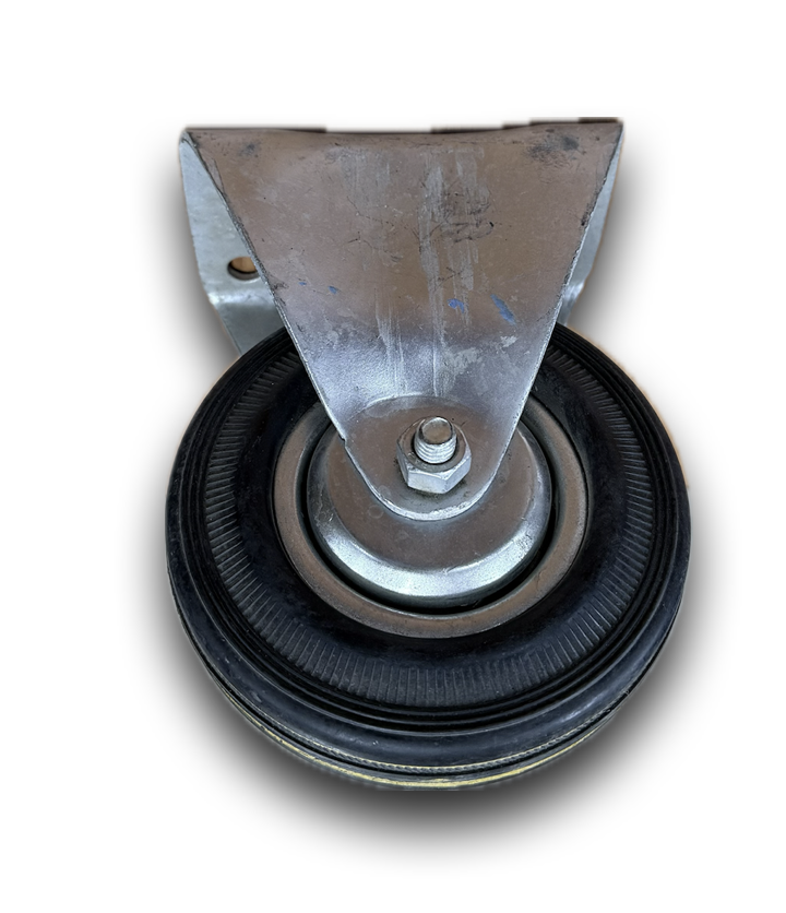 CASTOR WHEEL FIXED 5" RUBBER