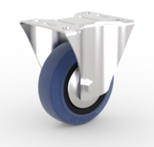CASTOR WHEEL FIXED 5" BLUE