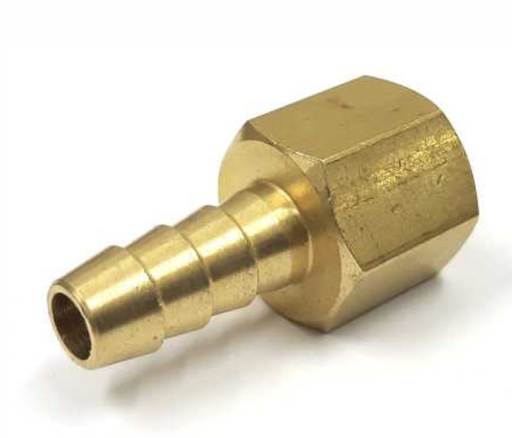 [924] BRASS HOSE TAIL 1/4" FEMALE X 5/16" TAIL
